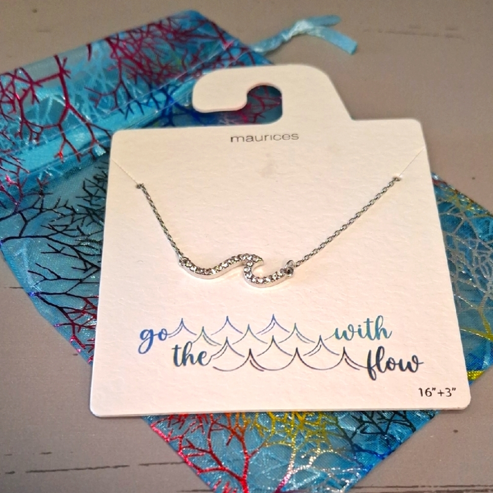 Maurices Silver Wave Necklace